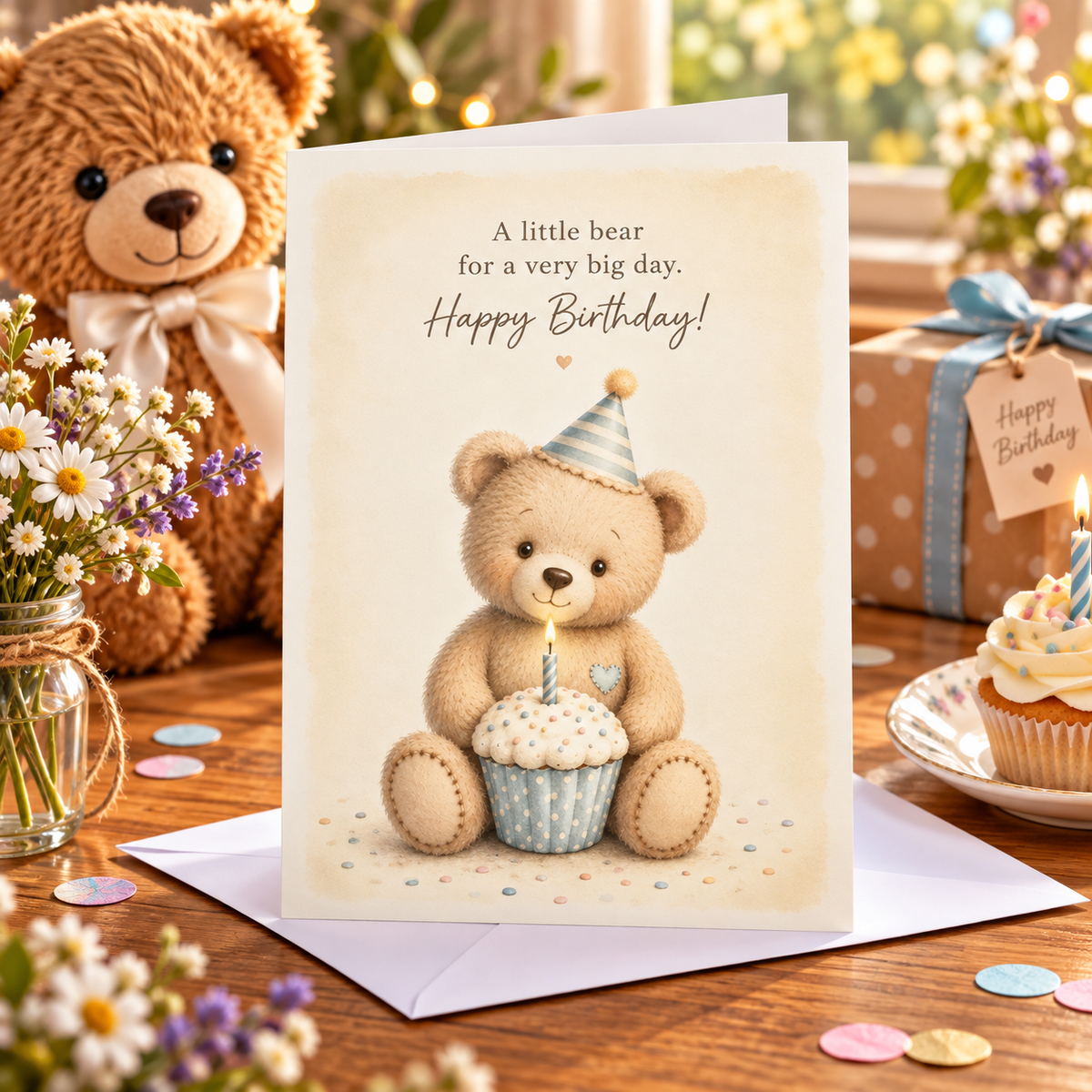A Little Bear Birthday Card | Bobbie Bear & Friends
