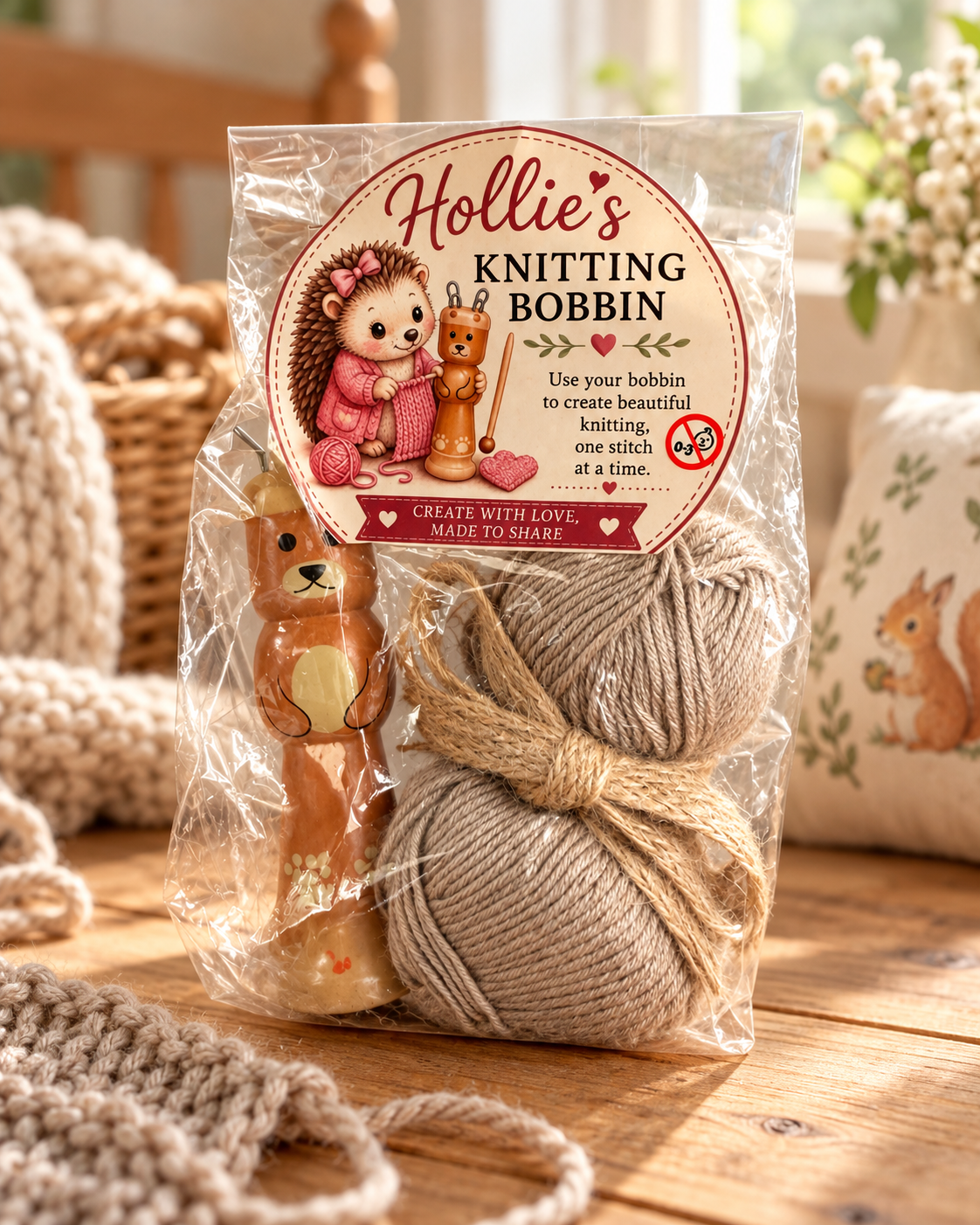 Hollie's Knitting Bobbin- Moment Meadow Activity
