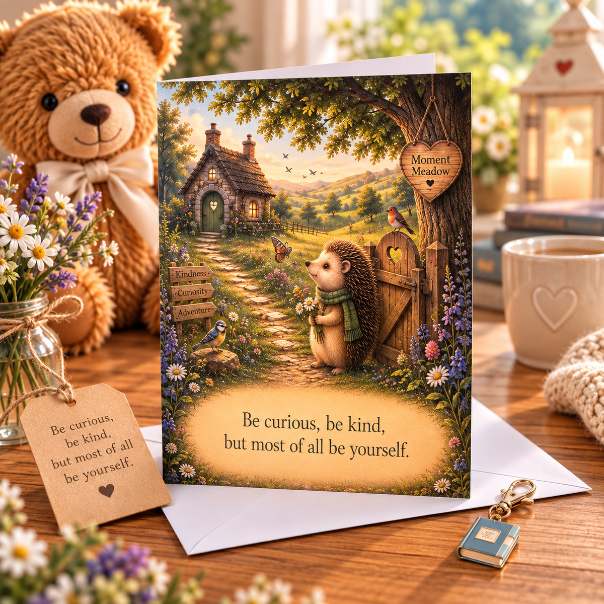 Be Yourself Keepsake Card with Book Charm | Moment Meadow
