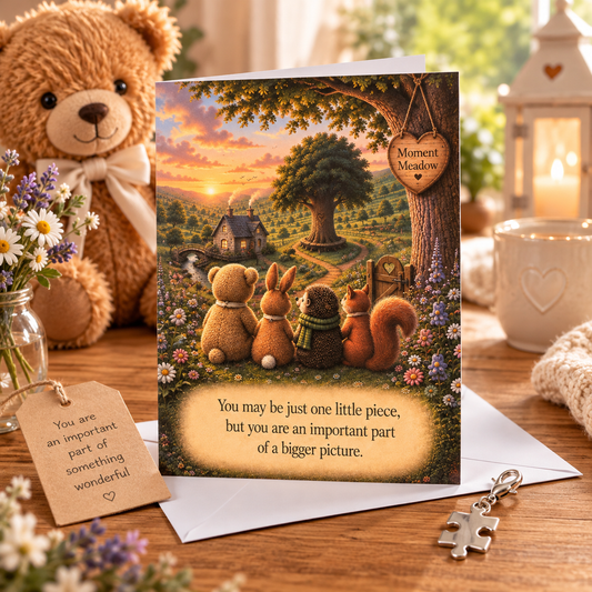 You’re an Important Piece Keepsake Card with Puzzle Charm | Moment Meadow